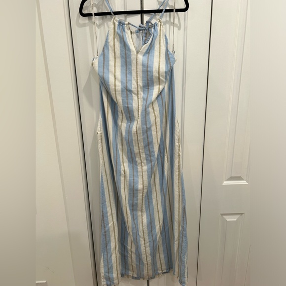 Tommy Bahama Chappel Striped Halter Linen Blend Maxi Dress Beach Size Small - Picture 3 of 3